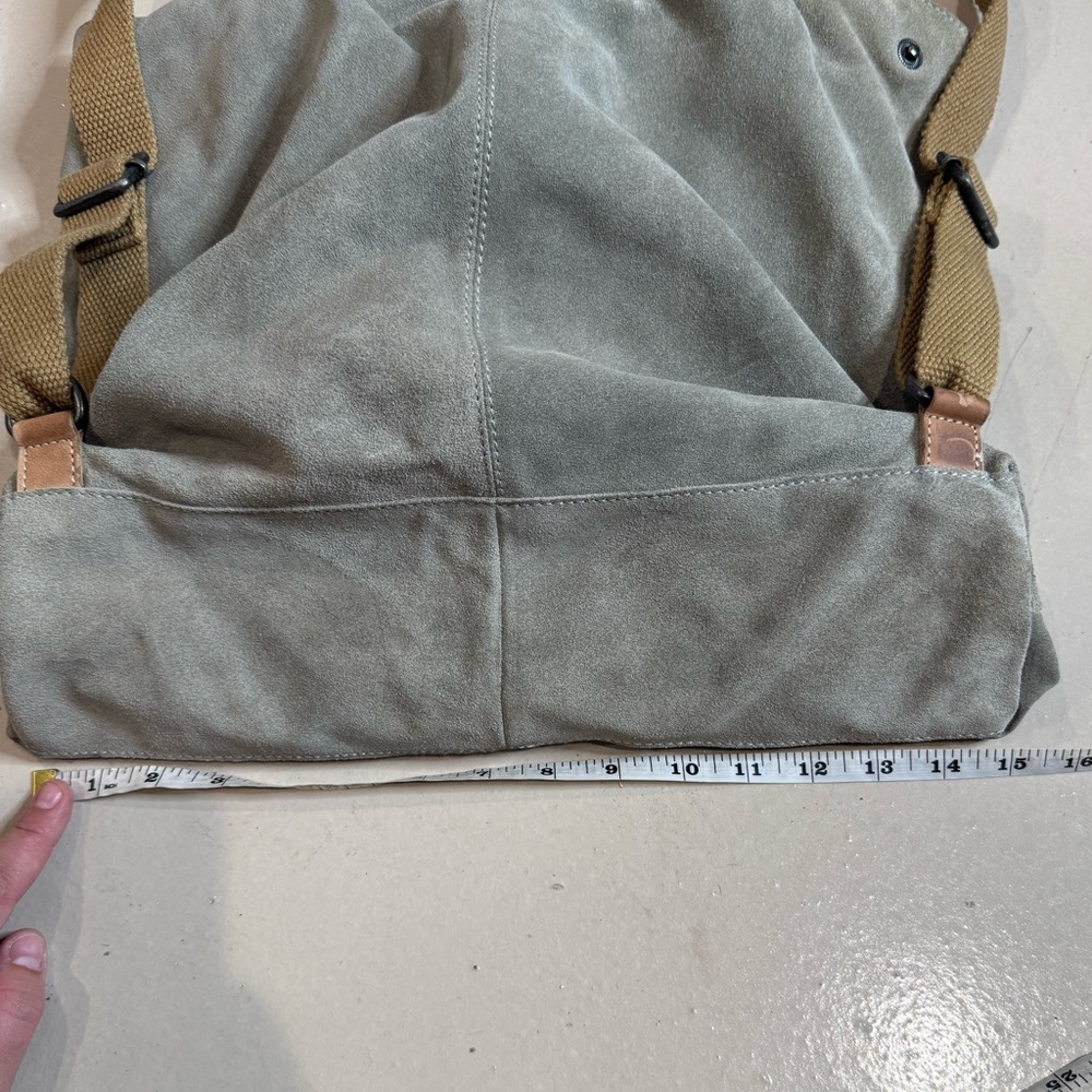 SOLD We The Free Free People Tote Bag backpack 100% cow leather cotton inter - Picture 13 of 16